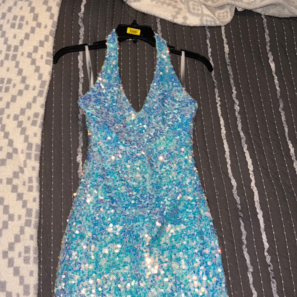 B. Darlin Blue Sequin Bodycon Dress